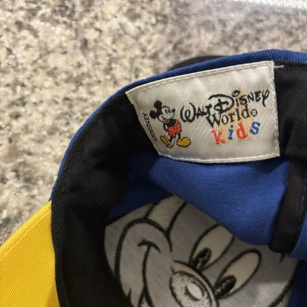 VTG Disney Mickey Mouse Kids Hat Cap Walt Disney World Resort Vacation Parks